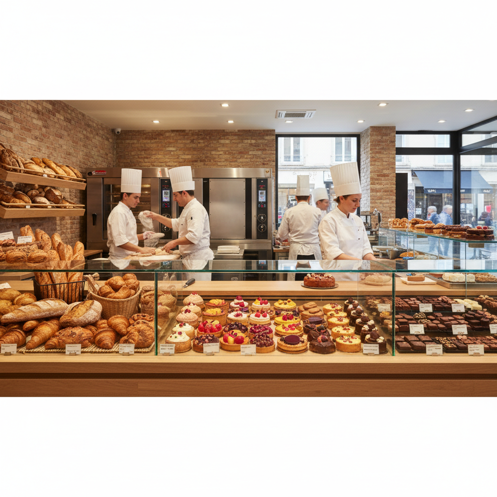Espace de production professionnel — boulangerie et pâtisserie de gros